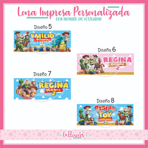 Lona Banner Para Fiesta Personalizada Buzz, Woody Y Jessie