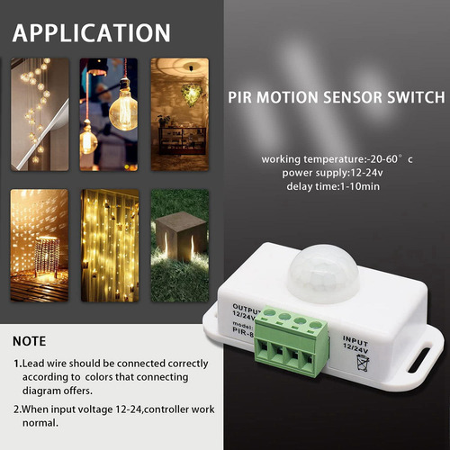 Xr 4 Conmutadores Led Con Sensor De Movimiento Pir De 12 V