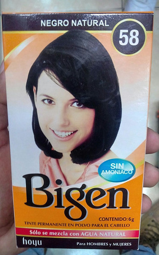 Tinte Natural Bigen Para Cabello Cubre Canas / Sin Amoniaco
