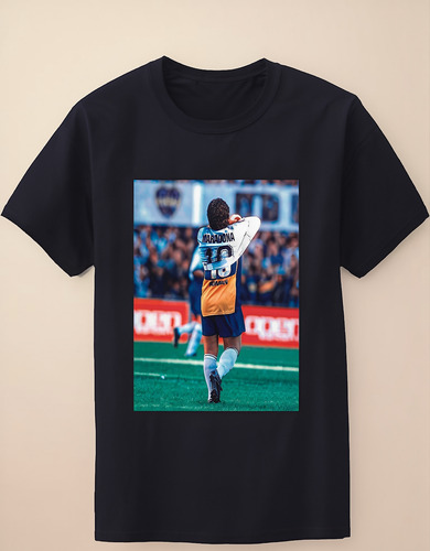 Remera Diego Maradona Roman Algodón Jersey Peinado Premium