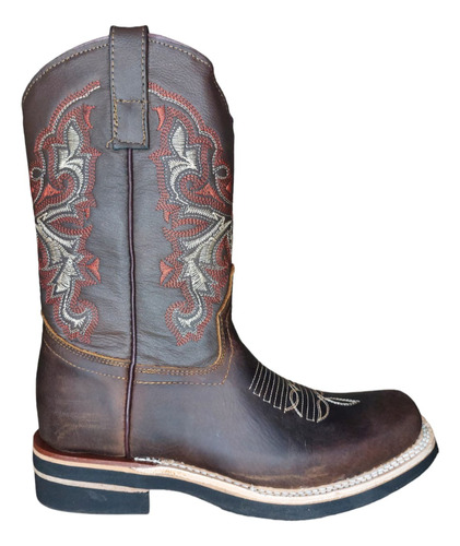 Botas Rodeo Vaqueras Bordado Todo 100%piel Vacuno Df.colores