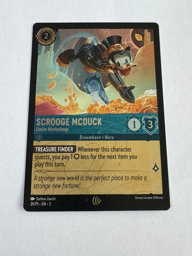 Scrooge Mcduck Carta Promocional Ur Lorcana Tcg Ccxp