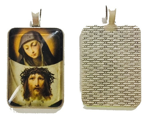 2 Medallas Santa Veronica Rostro Cristo Mide 3.5cm X 2.5cm