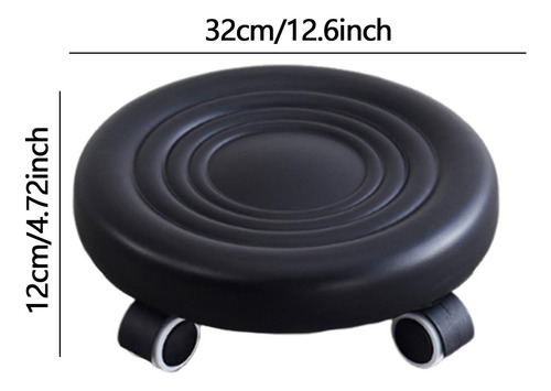 Reposapiés De Heces Giratorias Con Con Un Asiento Negro