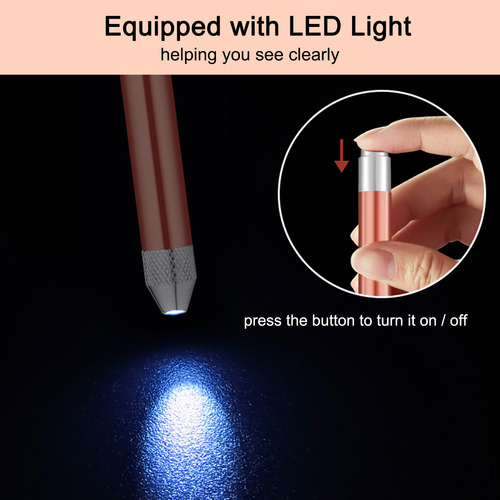 Kit De Pintura Para Uñas Con Luz Led, Selector De Diamantes