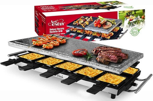 Artestia Raclette Table Grill,1500w Electric Indoor Grill,