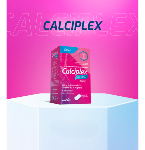 Calciplex Mdkca Suplemento Em Comprimidos 1250mg Ecofitus Sem Sabor