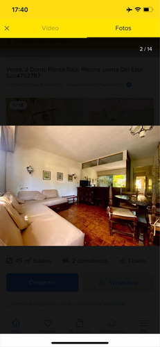 Vendo , Líquido Punta Del Este Complejo Con Piscina 4/playa