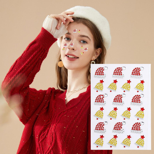 Pegatinas Navideñas Con Gemas For La Cara Pegatinas Navideñ