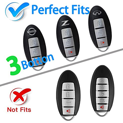 Para Nissan Smart Remote Key Fob Cover Case Car Key Hol...