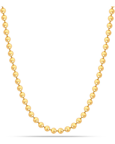 Lecalla Collar De Cadena De Bolas Chapada En Oro Italiano De