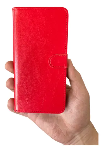 Funda Estuche Con Tapa Flip Cover Para Samsung A16 Rojo Liso
