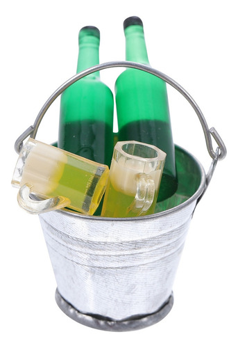 Conjunto De Garrafas De Gelo Em Miniatura De Cerveja, Copos