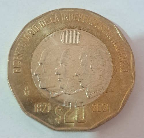 Moneda De 20 Pesos Bicentanario De La Independicia Nacional