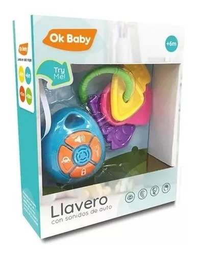 Imagen 2 de 3 de Sonajero Llavero Didactico Con Sonidos De Auto Ok Baby Color Multicolor