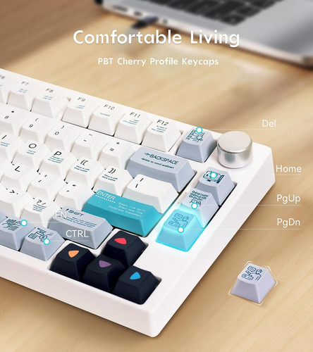 Teclado Mecanico Gk Gamakay Tk75 75% Con Control De Mando...