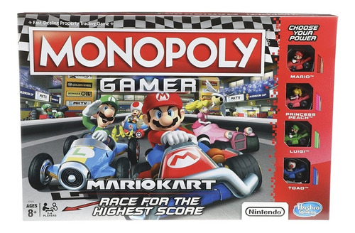 Juego De Mesa Monopoly Gamer Mario Kart Hasbro Castellano