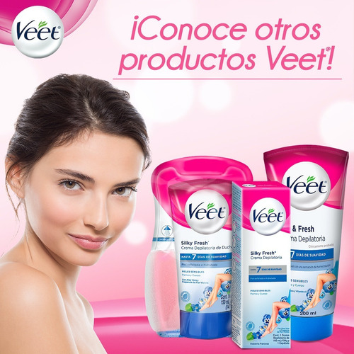 Crema Depiladora Veet Silk & Fresh Piel Sensible 200 Ml
