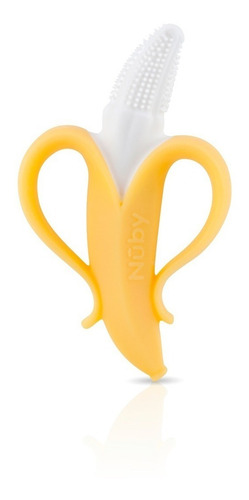 Imagen 3 de 8 de Mordillo Nuby Banana 100% Silicona Bananita Planeta Juguete