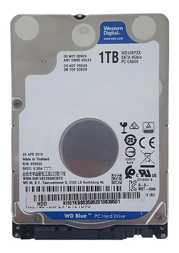 Imagem 2 de 3 de Hd Interno 1tb Sata 3.0 Diversos Aparelhos Western Wd10spzx