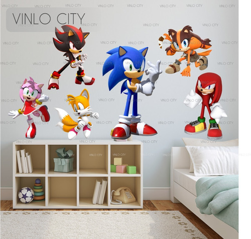 Vinilo Decorativo Infantil Con Personajes De Sonic