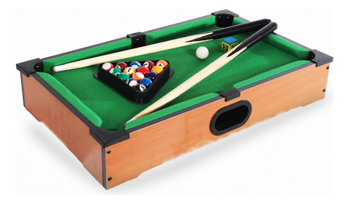 Juego De Pool Mini Portatil Con Bolas + Triangulo + Palos