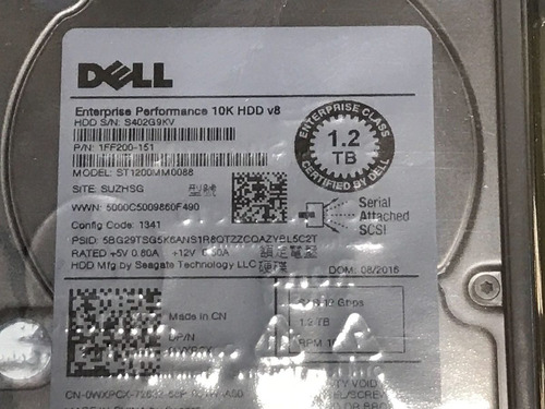Disco Duro Dell 0g76rf 600gb 6g 10k 2.5 Sas G76rf T R-series