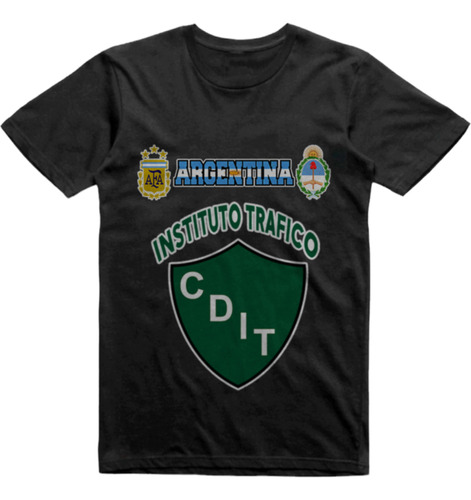 Remera Infantil Negra Instituto Trafico Frias Santiago