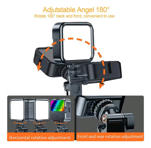 Luz Led Portátil Para Selfie - Blanca Iphone, Samsung Etc... Negro
