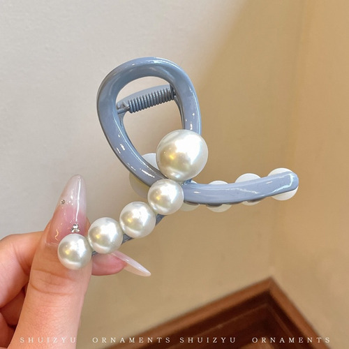 Tocado Acrílico Con Diseño De Perlas Meiwei Con Pinza Para E