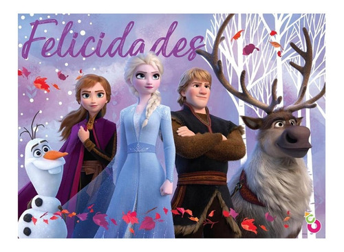 Cartel Feliz Cumpleaños Frozen Producto Oficial Cotillon