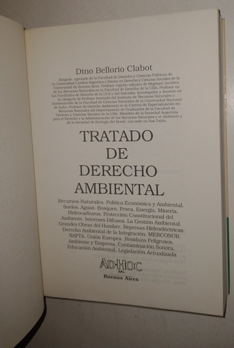 Tratado De Derecho Ambiental - D. Bellorio Clabot (Usado)