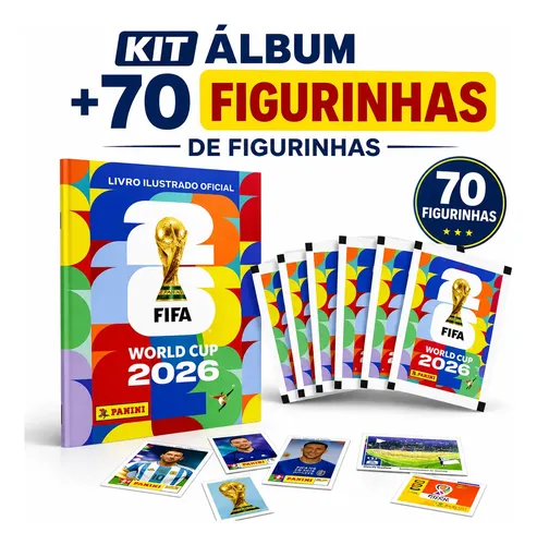 Álbum Copa Do Mundo 2026 + Figurinhas Capa Mole Envio Hoje