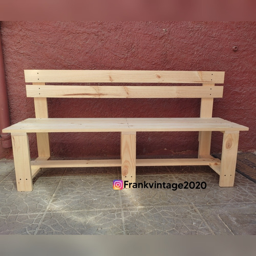 Banca De Madera Con Respaldo