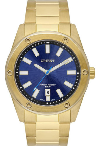 Relógio Orient Masculino Ref: Mgss1265 D1kx Casual Dourado