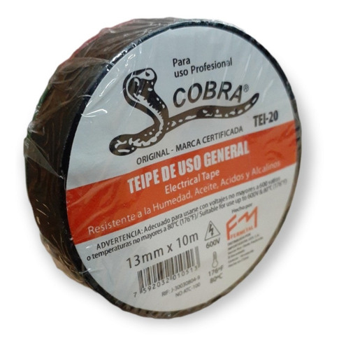 Teipe Cobra Marca Original Para Uso Profesional