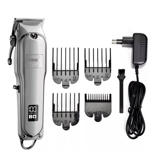 Maquina Clipper Profesional Wmark Ng2037 Plateada Dorada Color Plata