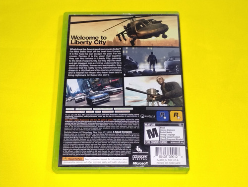 Grand Theft Auto Iv Gta 4 Xbox 360 Original Con Mapa (Usado)