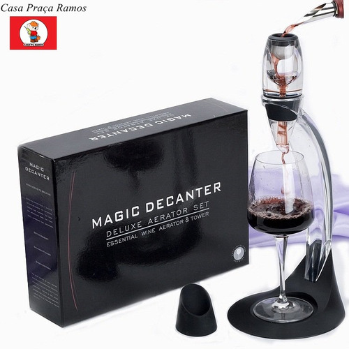 Kit Conjunto Aerador De Vinho Decanter Torre Completa Luxo