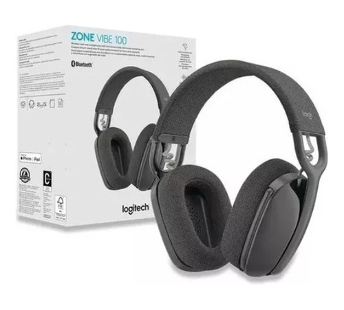 Diadema Logitech Zone Vibe 100 Inalámbrico Grafito