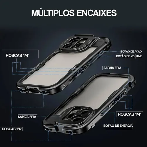 Cage Gaiola Com Alça Lateral Para Iphone 15 Pro Max Neewer