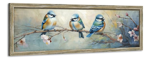 Arte De Pared De Madera Azul Rústico Bluebird: Pintura Enmar