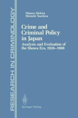 Libro Crime And Criminal Policy In Japan - Minoru Shikita