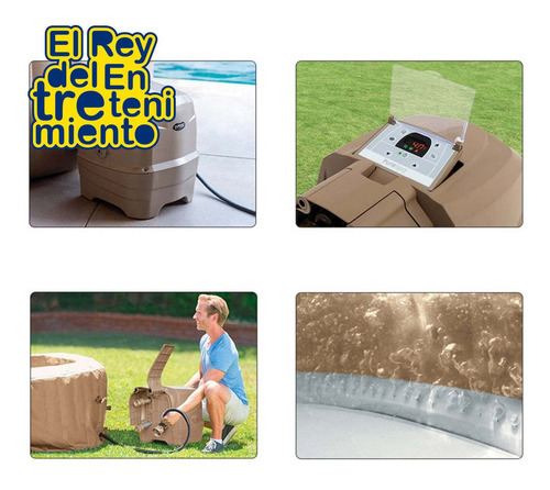 Imagen 4 de 7 de Intex Jacuzzi Purespa Hidromasaje 4personas Inflable El Rey