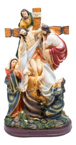 Adorno religioso de resina con forma de Descrucifijo de Jesús, 32 cm, color blanco
