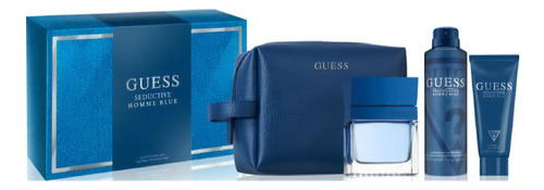 Set 4 Piezas Guess Seductive Homme Blue Para Hombre Edt