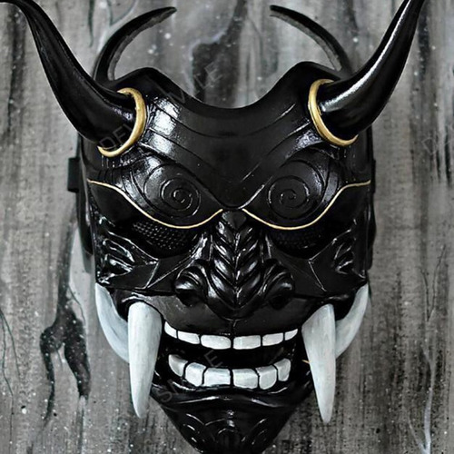 Máscara Demoníaca Hannya, Japonesa, Oni Samurai, Noh Kabuki,