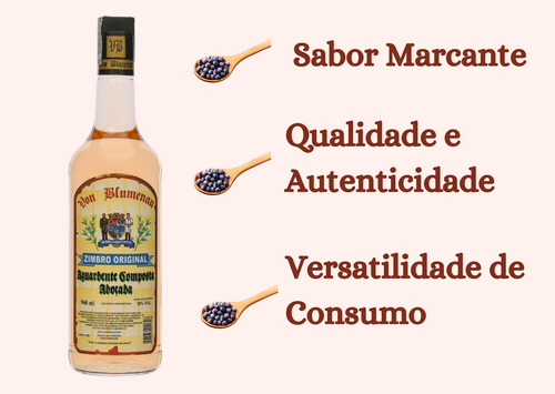 Cachaça Zimbro (wacholder) 960ml Von Blumenau Drink