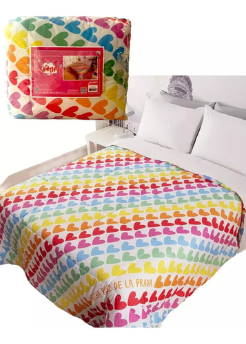 Acolchado Agatha Ruiz Queen 2 Pz Multicolor Renova Tu Cuarto