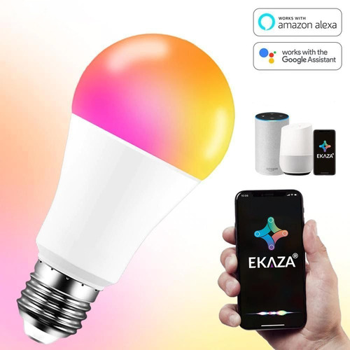 Imagem 9 de 10 de Smart Lâmpada Inteligente 10w+3w 1050lumens Wifi Ekaza Alexa
